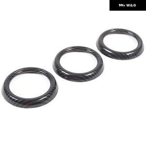 ABS プラスチック 4色 車 ダッシュボード エアコン 吹き出し口リング トリム マツダMX-5 ミアータ ND 2016-2024 エアベント カバー アクセサリー - ABS Carbon