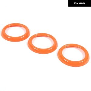 ABS プラスチック 4色 車 ダッシュボード エアコン 吹き出し口リング トリム マツダMX-5 ミアータ ND 2016-2024 エアベント カバー アクセサリー - Orange