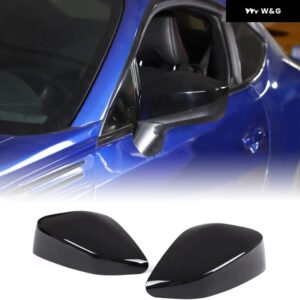 カーボン 車 外装 バックミラー カバー トヨタ 86 2012-2020 スバル BRZ 2012-2020 サイドミラー トリム - ABS Glossy black