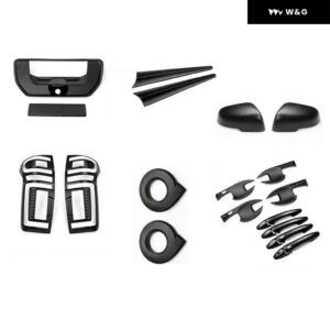 カー スタイリング オートアクセサリー リアランプ カバー グリル GREATWALL POA ピックアップ カーハンドルボウル サイドミラー カバー 2020 2021 - 22PCS