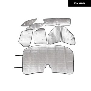 ランドローバー ディスカバリー 5 LR5 17-25 アルミホイル フロントガラス フルウィンドウガラス 日よけ パラソル カーアクセサリー - Silver(8 pcs)2