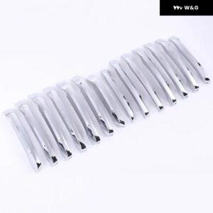 BMW X1 F48 2016-2022 ABS シルバー カーフロント グリル ストライプカバー グリッド ストリップ クリップ トリム カバー カーアクセサリー - Silver