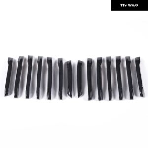 BMW X1 F48 2016-2022 ABS シルバー カーフロント グリル ストライプカバー グリッド ストリップ クリップ トリム カバー カーアクセサリー - black