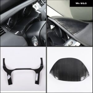 カーボンパターン ダッシュボード 計器 パネル 装飾 カバー ランドローバー レンジローバー イヴォークL538 2012-18 LHDアクセサリー - style B-3 Black wood