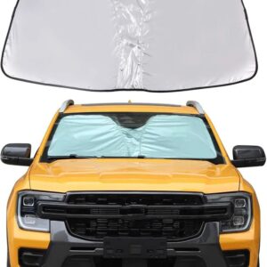 折りたたみ 式車 フロントガラス サンシェード サン バイザー フォード レンジャー2015-20214 プロテクター 反射カバー ブロックUV光線キット - 1pcs Style C