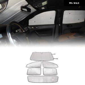 折りたたみ 式車 フロントガラス サンシェード サン バイザー フォード レンジャー2015-20214 プロテクター 反射カバー ブロックUV光線キット - Full Window Set