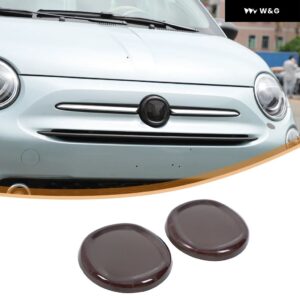 ABSブラック車 テールライト カバー リアランプ シェード フィアットアバルト595 695 500 2016-2024スモークブラック ヘッドライト 装飾 カバー - 2