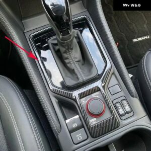 スバル フォレスター SK 2018 2019 ABS カーボンルック ギア シフト レベルベース フロントウォーターカップ ホルダー キャップ トリム 車用オートカバー - 1PCS2