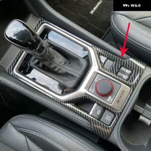 スバル フォレスター SK 2018 2019 ABS カーボンルック ギア シフト レベルベース フロントウォーターカップ ホルダー キャップ トリム 車用オートカバー - 1pcs3