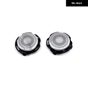 車用 スピーカー カバー ロゴ付き メルセデスベンツ W213 W205 GLC AMG E C フロントリア ドア ツイーター トリム ステッカー シルバーメタル 交換 - 2 PCS