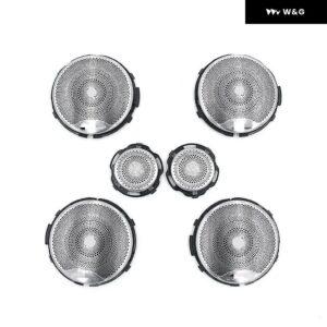 車用 スピーカー カバー ロゴ付き メルセデスベンツ W213 W205 GLC AMG E C フロントリア ドア ツイーター トリム ステッカー シルバーメタル 交換 - 6 cs