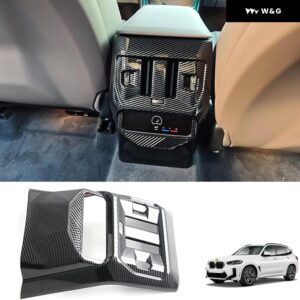 ABSカーボン カー ダッシュボード エアコン 吹き出し口 フレーム カバー BMW X3 G45 2025+ サイド エアベント 装飾 カバー アクセサリー - Style D1