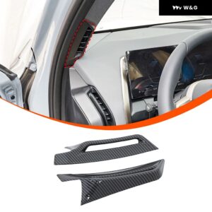 ABSカーボン カー ダッシュボード エアコン 吹き出し口 フレーム カバー BMW X3 G45 2025+ サイド エアベント 装飾 カバー アクセサリー - Style E1