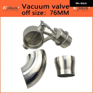 車用マフラー コントロール バルブ セット 真空 コントローラ ーデバイス リモートキット コントローラ ースイッチ 汎用 51 63 76MM - valve 76MM