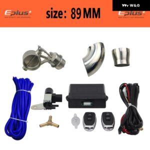 車用マフラー コントロール バルブ セット 真空 コントローラ ーデバイス リモートキット コントローラ ースイッチ 汎用 51 63 76MM - valve 89MM6