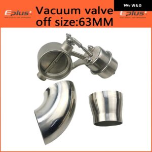 車用マフラー コントロール バルブ セット 真空 コントローラ ーデバイス リモートキット コントローラ ースイッチ 汎用 51 63 76MM - valve 63MM