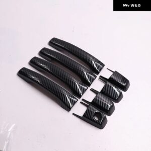 三菱 パジェロ ドアボウル ステッカー V97 V93 V73 ABSカーボン カーハンドル フレーム カバー トリム 4個 装飾 カーアクセサリー - Carbonfibre handle