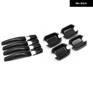 三菱 パジェロ ドアボウル ステッカー V97 V93 V73 ABSカーボン カーハンドル フレーム カバー トリム 4個 装飾 カーアクセサリー - Combination 2