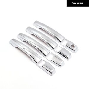 三菱 パジェロ ドアボウル ステッカー V97 V93 V73 ABSカーボン カーハンドル フレーム カバー トリム 4個 装飾 カーアクセサリー - silver handle