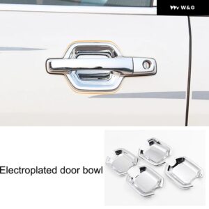 三菱 パジェロ ドアボウル ステッカー V97 V93 V73 ABSカーボン カーハンドル フレーム カバー トリム 4個 装飾 カーアクセサリー - Silver door bowl