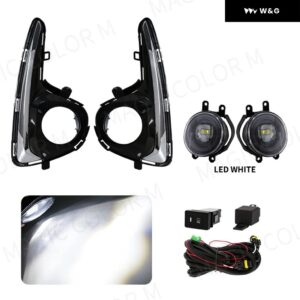 トヨタ ヴィッツ ヤリス 2018 2019 2020 フロント フォグランプ DRL デイタイム ランニングライト ヘッドライト スイッチワイヤーカバー アクセサリー付き - LED Head Lamp