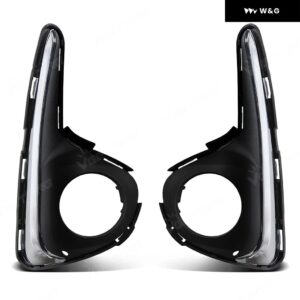 トヨタ ヴィッツ ヤリス 2018 2019 2020 フロント フォグランプ DRL デイタイム ランニングライト ヘッドライト スイッチワイヤーカバー アクセサリー付き - Only Cover 1 Pair