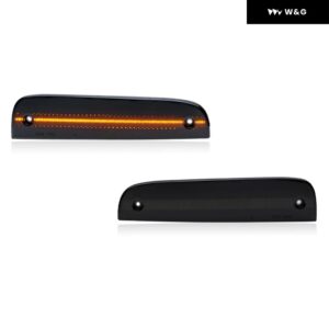 97-01 XJ シグナルライトコンボ スモーク バンパー LED パーキング /ウィンカー+コーナーフェンダー サイドマーカーランプ ジープ チェロキー XJ 1997-2001 - Smoked Amber Corner