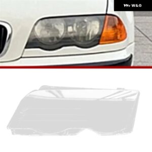 オートカーフロント ヘッドライト カバー ランプシェード ランプシェル ヘッドライト レンズ カバー BMW 3シリーズE46 4ドア1998-2001 - As Shown Left