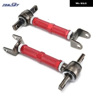 1ペア リア調整可能レーシングリアサスペンションキャンバー コントロール アームキット ホンダ シビック EP3 タイプR DC5 ES1 EP2 スポーツ EPCA7044 - Red