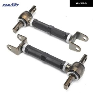 1ペア リア調整可能レーシングリアサスペンションキャンバー コントロール アームキット ホンダ シビック EP3 タイプR DC5 ES1 EP2 スポーツ EPCA7044 - black