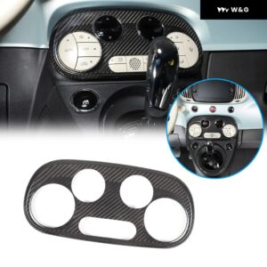 ABSカーボン カーセンター コントロール エアコン スイッチ ボタン フレーム カバー トリム フィアット500 アバルト595 アバルト695 2016-2024 - Dry Carbon Fiber