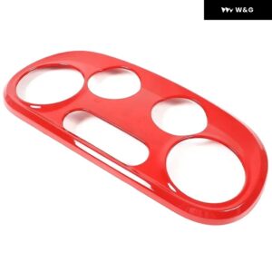 ABSカーボン カーセンター コントロール エアコン スイッチ ボタン フレーム カバー トリム フィアット500 アバルト595 アバルト695 2016-2024 - ABS Red