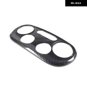 ABSカーボン カーセンター コントロール エアコン スイッチ ボタン フレーム カバー トリム フィアット500 アバルト595 アバルト695 2016-2024 - ABS Carbon Style