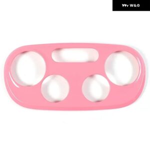 ABSカーボン カーセンター コントロール エアコン スイッチ ボタン フレーム カバー トリム フィアット500 アバルト595 アバルト695 2016-2024 - ABS pink