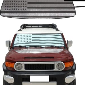 車用 フロントガラス サンシェード UV光線反射板 トヨタ FJクルーザー 2007-21 フロントウィンドウサンシールドカバー 折りたたみ 式反射サン バイザー - 1 PCS Style B