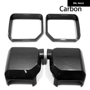 トヨタ ランドクルーザー 250 プラド LC250 2024 2025 リアビューミラー バイザー カバー 装飾 レインシェード フレーム カーアクセサリー - Carbon 4 set