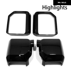 トヨタ ランドクルーザー 250 プラド LC250 2024 2025 リアビューミラー バイザー カバー 装飾 レインシェード フレーム カーアクセサリー - Highlights 4 set