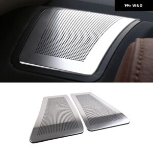 車用 スピーカー カバー ステッカー BMW F10 F11 520 525 5シリーズ シルバー フロントリア ツイーター ミッドレンジ スピーカー カバー デコレーション - raar sticker