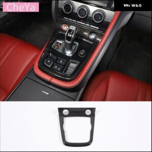 ABSカーボン 車用中央 制御 ギア パネル 装飾 ステッカー ジャガー F-TPYE 2013-2024 内装アクセサリー LHD - 17