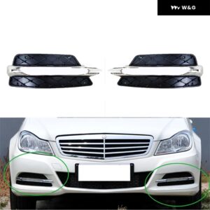 BENZ W204 2008 - 12 フォグランプ カバー 車用 フォグランプ ベントベース オートフロント バンパー ドライビング フォグランプ サポート - 2011 2012 Both Sides