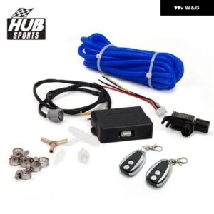HUBスポーツ排気 コントロール バルブ セット 真空 アクチュエーター 付き カットアウト89MM / 4インチ 102MM パイプ オープン スタイル ワイヤレスリモート - Remote Kit ONLY
