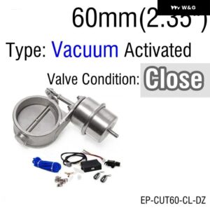 1 BAR 排気 制御 バルブ バキューム アクチュエーター カットアウト 51MM/60MM/63MM/70MM/76MM ワイヤレスリモート コントローラ ー ジープ チェロキー XJ - 60mm