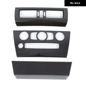 ABS カーボンパターン セントラ ル コントロール CD エア アウトレット パネル ステッカー BMW 6シリーズ E63 E64 630I 645CI 650I 2004-2009 - style A-1-2-3 LHD