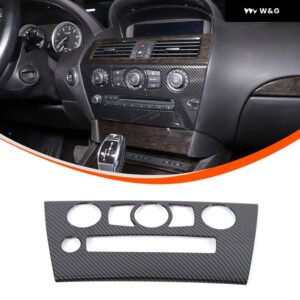 ABS カーボンパターン セントラ ル コントロール CD エア アウトレット パネル ステッカー BMW 6シリーズ E63 E64 630I 645CI 650I 2004-2009 - style A-1 NO DVD LHD