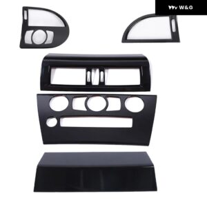 ABS カーボンパターン セントラ ル コントロール CD エア アウトレット パネル ステッカー BMW 6シリーズ E63 E64 630I 645CI 650I 2004-2009 - style B-1-2-3-4 LHD