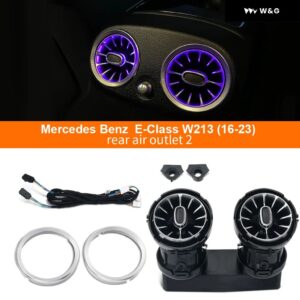64色LED エアベント メルセデスベンツ E クラス W213 2016-2023 LEDタービンノズル アンビエントライト アウトレット ターボ インテリア エアベント - W213 (16-23) Rear