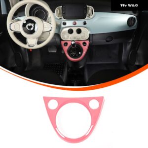 4タイプカラーABSカーセンター コントロール ギア シフター フレーム カバー トリム アクセサリーアバルト595 695 2016 -2023フィアット500 2011-23 - Pink