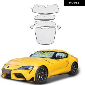 折りたたみ 式車 フロントガラス サン バイザー トリム トヨタ GRスープラMK5 A90 2019-2025 フロントガラス 紫外線 サン バイザー - Full Window Set