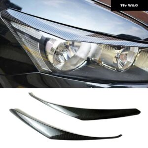 ホンダ アコード 8代目 フロント ヘッドライト ランプ アイブロウ モールディング カバー トリム ステッカー 2008 - 13 - CARBON