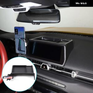 ABSナビゲーションバックストレージ ボックス モバイル ブラケット 付き トヨタ GRスープラA90 2019-2025 収納 整理電話 ホルダー アクセサリー - style 4